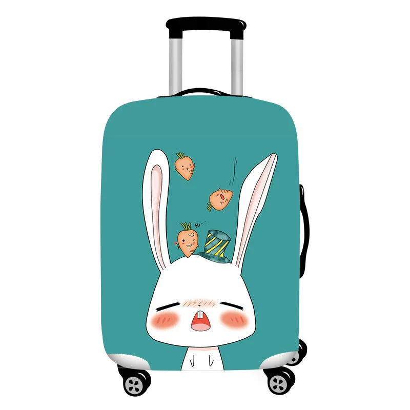 Honana Cute Cartoon Rabbit Elastic Luggage Cover Durable Suitcase Protector