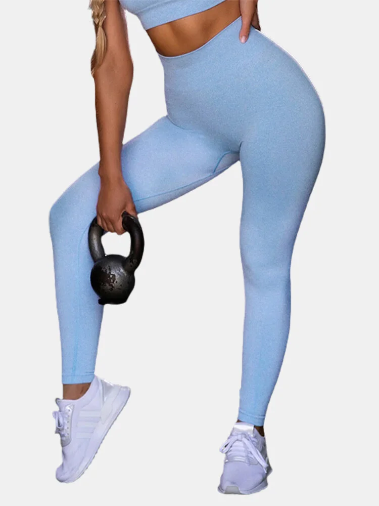 Famous Tiktok Leggings Solid Color Long Base Sport Yoga for Women