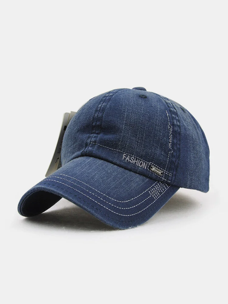 Men Women Vintage Washed Denim Cotton Baseball Cap Adjustable Golf Snapback Hat