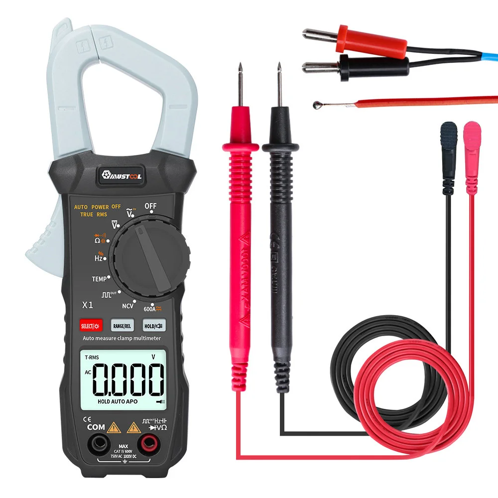 MUSTOOL X1 Pocket 6000 Counts True RMS Clamp Meter Digital Multimeter Automatic Digital Meter Test