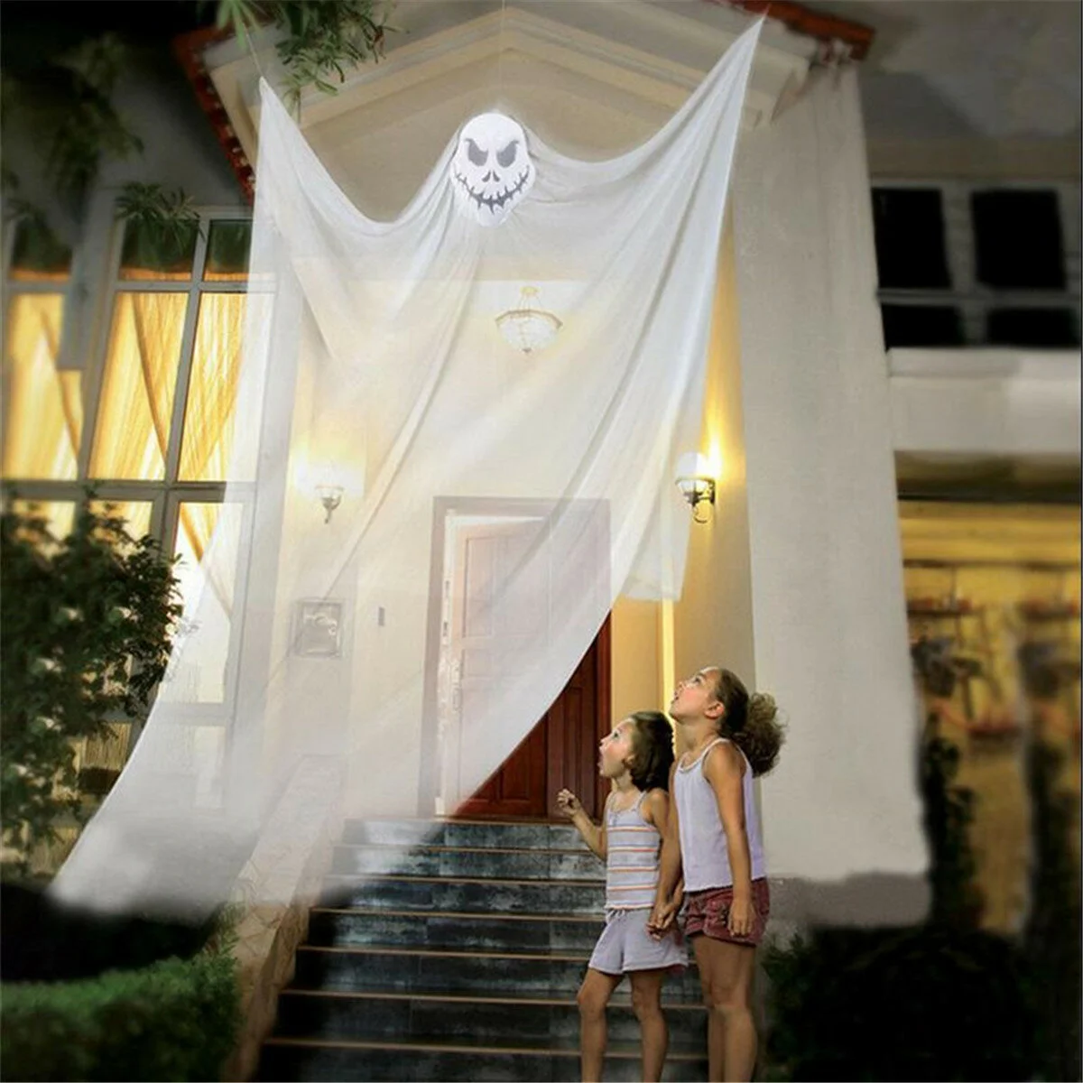 84″ Halloween Party Hanging Creepy Ghost Curtain Pumpkin Decoration Display Prop