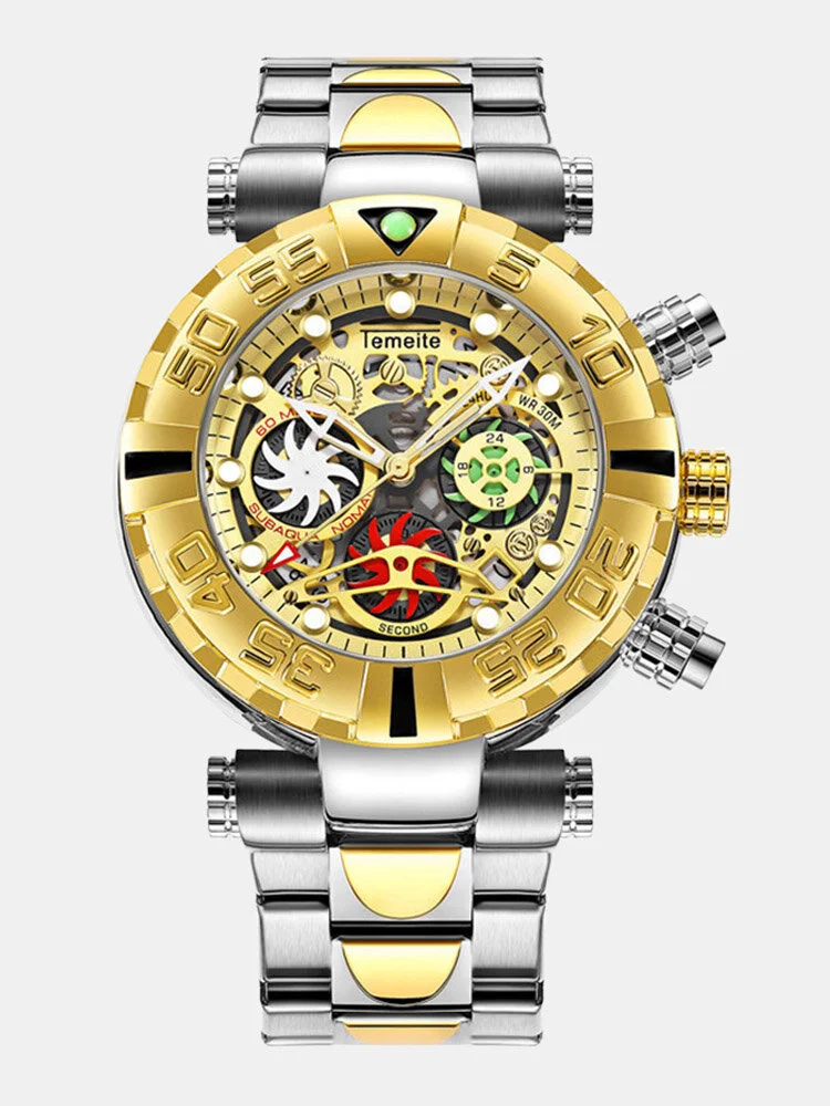 Multifunctional Men Business Watch Luminous Chronograph Calendar Quartz Watch