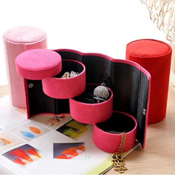 3 Layers Storage Box Jewelry Necklace Earring Organizer