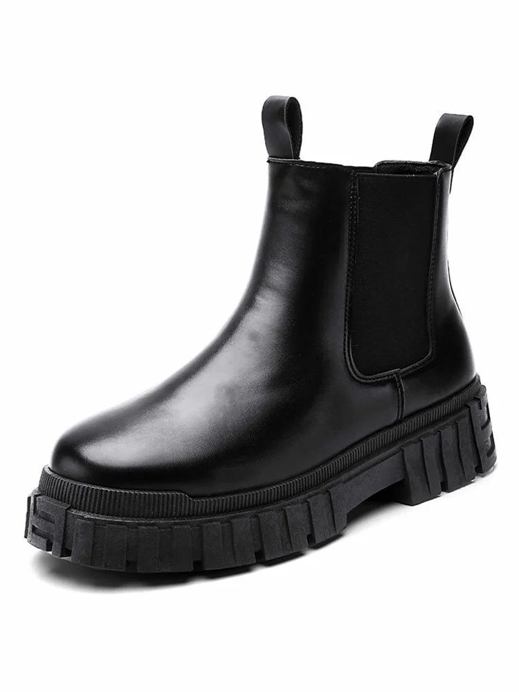 Men Black Waterproof Non Slip Casual Ankle Chelsea Boots