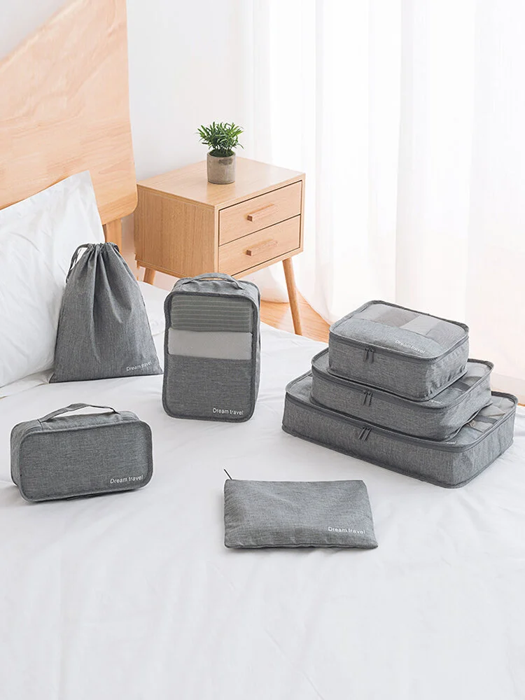 7Pcs Suitcase Sorting Bag Waterproof Bag Travel Clothes Storage Bag